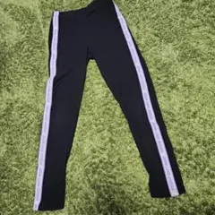 JENNILOVEブラック レギンス 150cm サイドストライプ