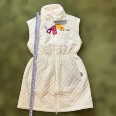 新品Mサイズ　フィラゴルフ撥水加工蓄熱保温ストレッチキルティング ワンピース
