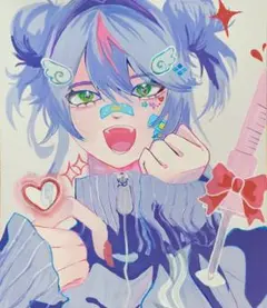 アクリル オリジナルイラスト 手描き