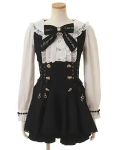 LIZLISA フリルリボンセットアップ ブラック