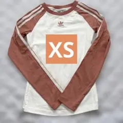 アディダス　長袖　トップス　xs ホワイト　ピンクのサムネイル