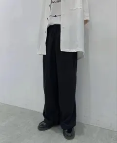 SENSE OF PLACEブラック ワイドパンツ