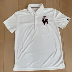 激レア美品！ le coq sportif ポロシャツ ホワイト ビッグロゴ