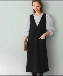 値下げ　アーバンリサーチロッソ　ジャンパースカート　ブラック