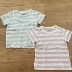無印良品 ボーダーTシャツ 2枚セット 90cm 100cm 兄妹コーデ 兄弟のサムネイル
