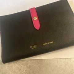 ブラック ピンク 長財布