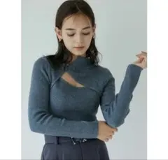 MURUA ニット チャイナタイトニット ブルー【美品】