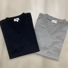 【未使用品】STYLEBASIC VネックTシャツ2枚セット ブラック グレーMのサムネイル
