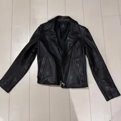 nano universe 黒 レザージャケット 38