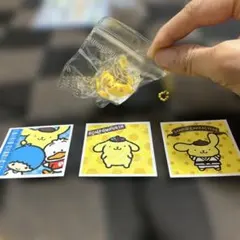 ポムポムプリンシール３枚・ポムポムプリンミニスクイーズのサムネイル