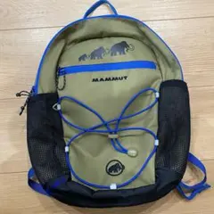 MAMMUT キッズ用リュック8L 3〜6歳用 カーキ色　 マンモスぬいぐるみ付