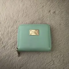 ミントグリーン 二つ折り財布 合成皮革