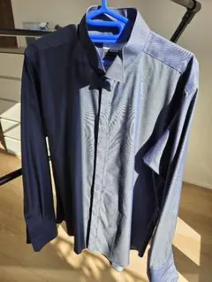 ORIHICA ダークブルー 長袖シャツ L