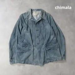 chimala / フェード エイジング デニム カバーオール ジャケット 古着