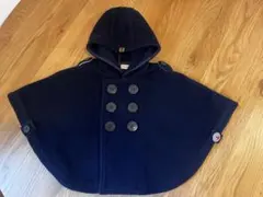 ミキハウス フリースポンチョ ネイビー70〜90サイズ