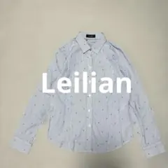 ☆美品☆Leilian レリアン 数字刺繍 ストライプ長袖シャツ - メルカリ