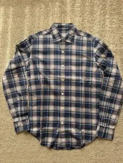 TOMORROWLAND ネイビー系チェック 長袖シャツ S