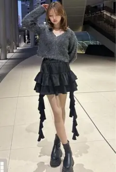 GRL フリルティアードミニスカート