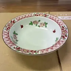 たち吉　花模様の白いボウル　-209