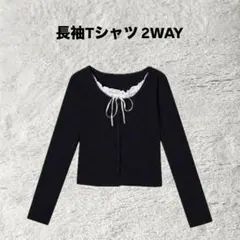 SHEIN 韓国風 リボンカーディガン ブラック ショート丈 Sサイズ