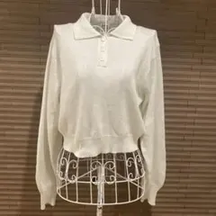 2PINKポロニット 長袖★Mサイズ