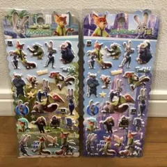 海外正規品　ズートピア シール・ 2シート　ぷっくりシール　ぷくぷくシール