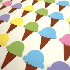 クラフトパンチ　アイスクリーム　30個　ペーパークラフト　アルバムクラフトのサムネイル