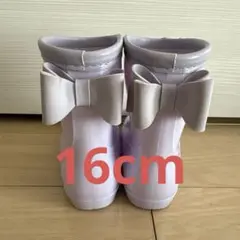 branshes リボン付きレインブーツ キッズ長靴 16cm