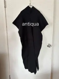 antiqua マルチニットベスト　ブラック
