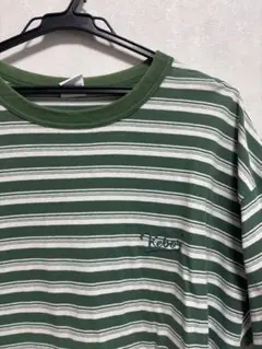 【Keboz】ボーダー Tシャツ グリーン M