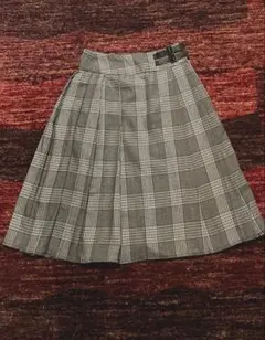 アースミュージック＆エコロジー チェック グレー スカート