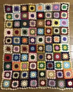 手編み ハンドメイド フラワー 花柄 ブランケット