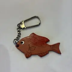 魚 レザー キーホルダー キーリング