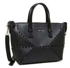 【美品】FURLA ショルダーバッグ フルラ ブラック レザー