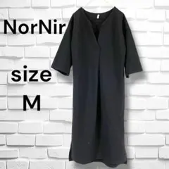 【NorNir】半袖ワンピース　黒　裏地付き