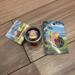 【新品未使用】ポケモンセンター香川限定 ヤドンの井戸キーホルダー+ピンバッジ