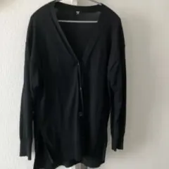 UNIQLO ユニクロ UVカットⅤネックロングカーディガン 長袖 M 黒