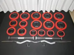 【豊中市】引取限定 ダンベルセット60kg Wバー アイロテックのサムネイル