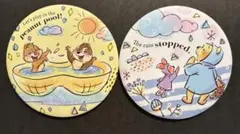 チップとデール　プーさん　ピグレット　缶バッジ　2個