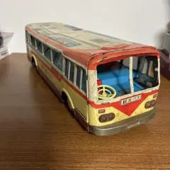 【希少・昭和レトロ】浅草玩具 観光Kバス ブリキ玩具 当時物 ヴィンテージのサムネイル