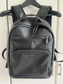 COACH ブラックレザーリュック　かなり美品