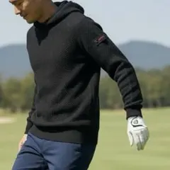 ブリーフィング　ニット　パーカー　黒　S〜M相当　ウール100　ブラック　ゴルフ