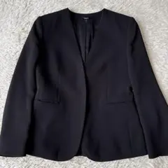 セオリー ノーカラージャケット CLASSIC CREPE 近年モデル　黒　4