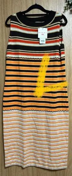 UNIQLO ユニクロ　MARNI メリノブレンドボーダーニットワンピース　L