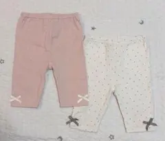 petit main 7分丈レギンス2点セット 80cm