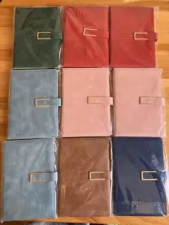 【A5サイズ】ビジネスシーン向け U字型バックルノート 9冊セット