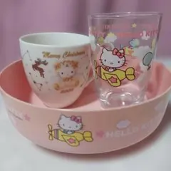 激レア⭐ハローキティ Xmasベアマグカップ・飛行機キティ食器セット 平成レトロのサムネイル
