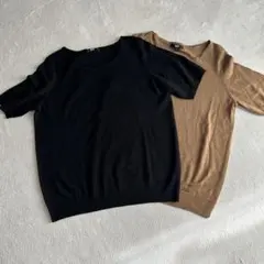 ユニクロ メリノウール セーター 半袖 2枚