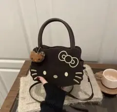 ハローキティ ショルダーバッグ ダークブラウン