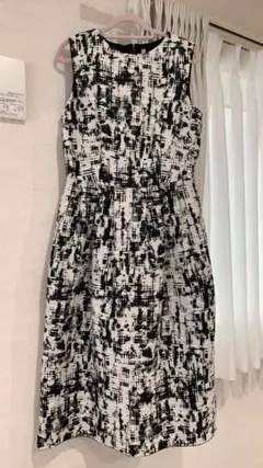 PEELSLOWLY 2wayワンピース　リバーシブル　ブラック　千鳥柄